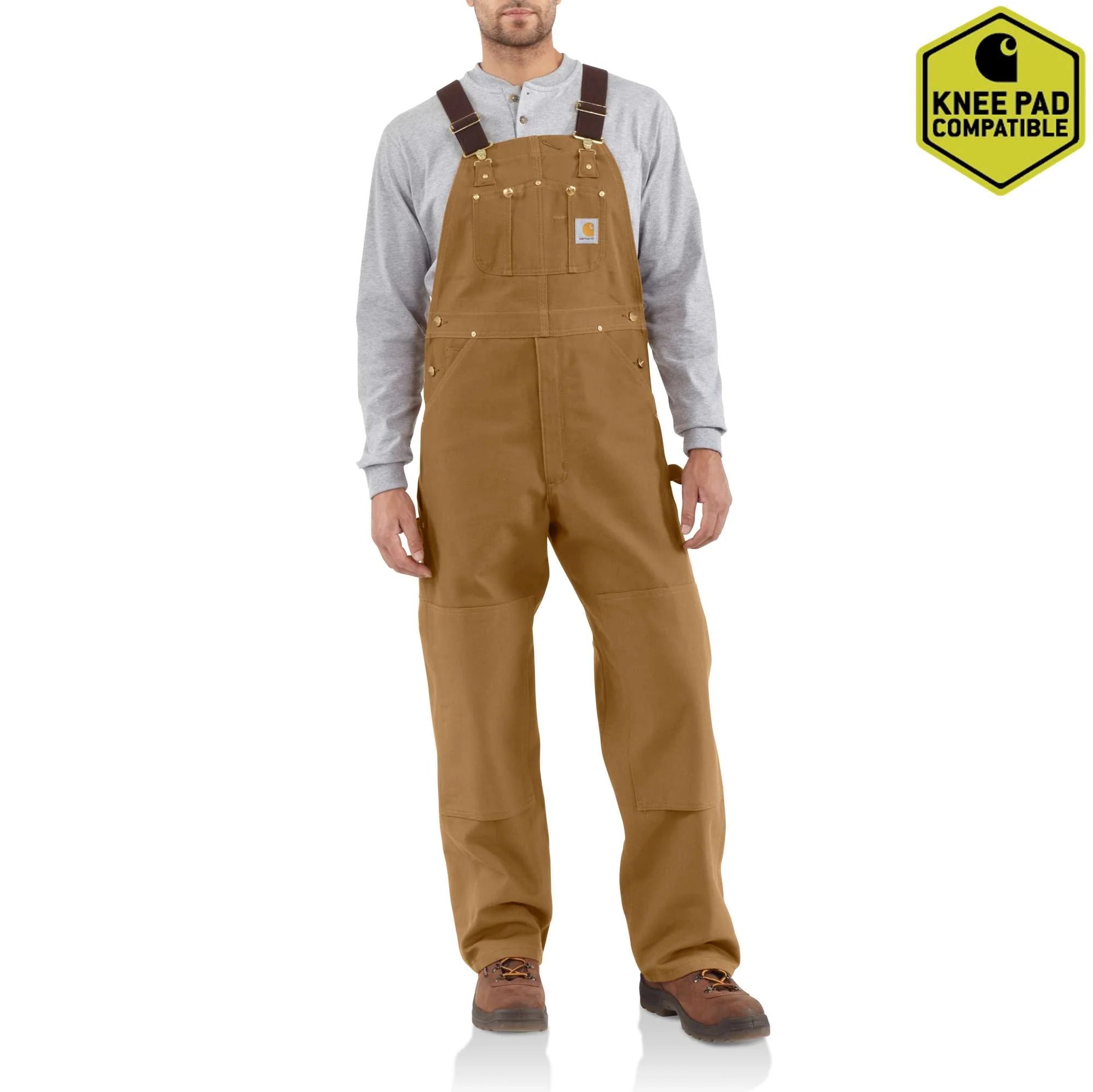 Carhartt DUCK BIB OVERALL/UNLINED R01 BRN