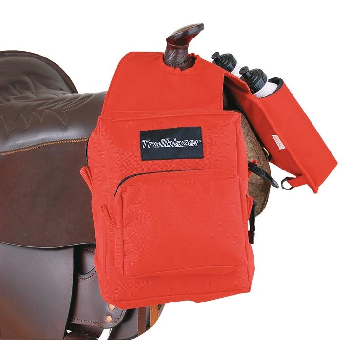 600D Poly Horn Bag with 2 Water Bottles RED. 248-423