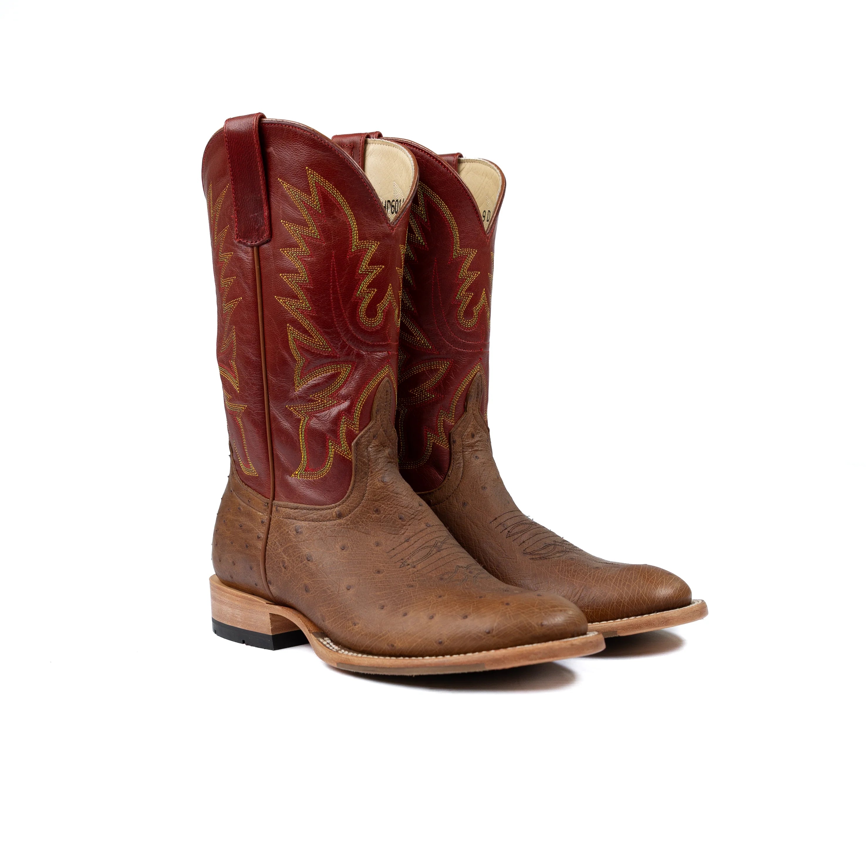 Men's Horse Power Top Hand  Smooth Quill Ostrich Round Toe Boots HP6014