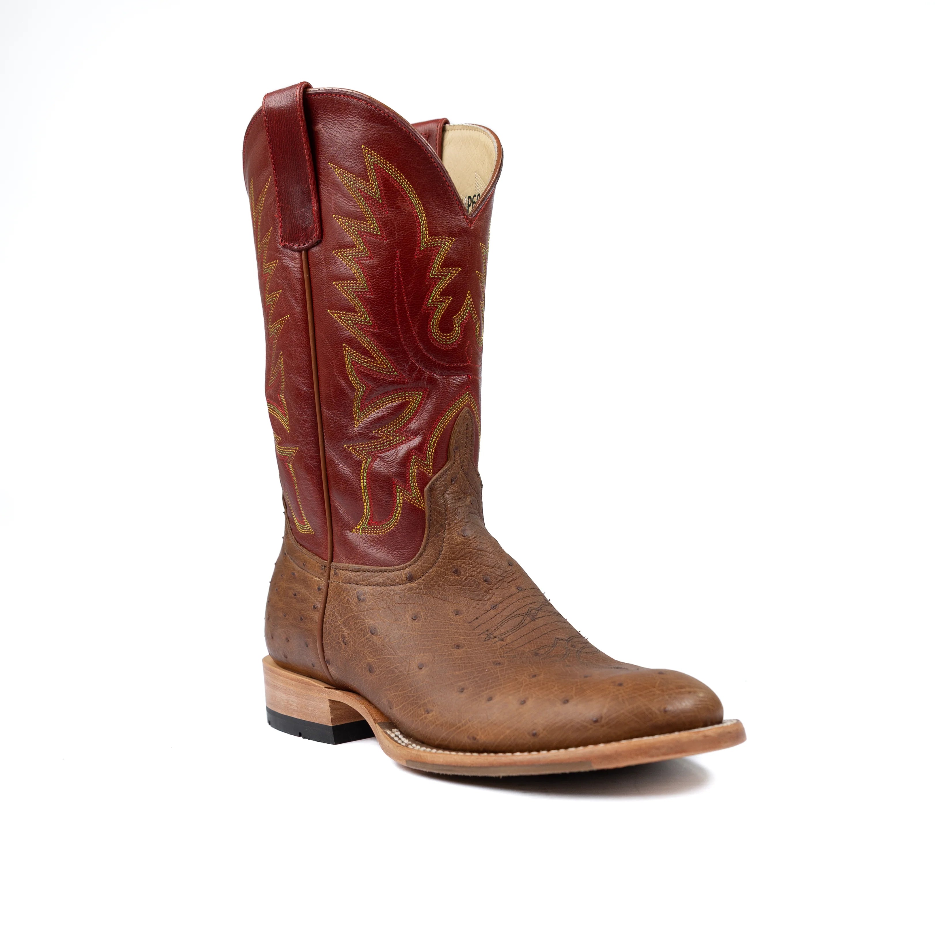 Men's Horse Power Top Hand  Smooth Quill Ostrich Round Toe Boots HP6014