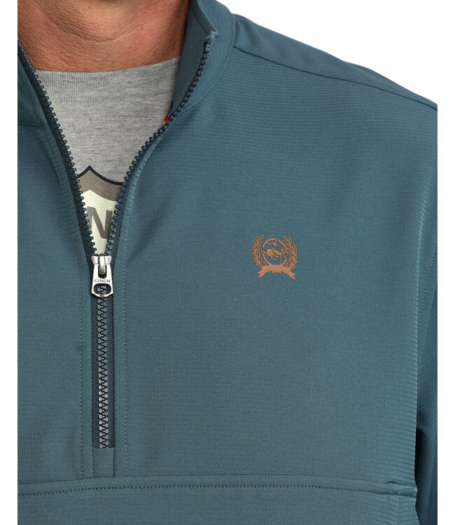 MWJ1935002 1/2 ZIP WINDBREAKER TEAL CINCH