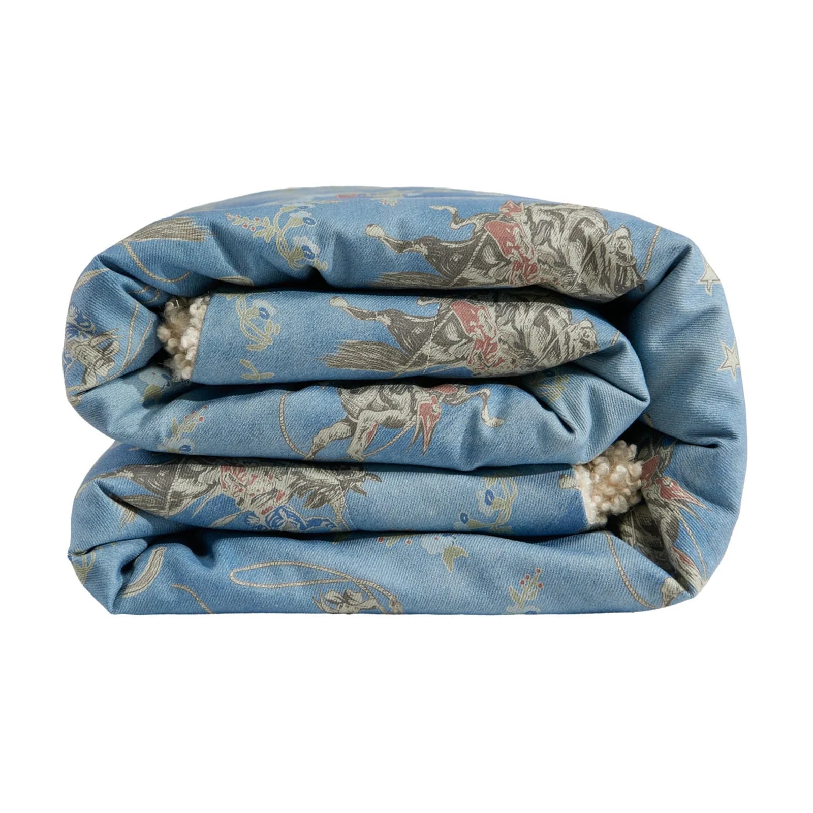 Lee Western Washed Denim Teddy-Backed Throw TP2483TH-OS-BL