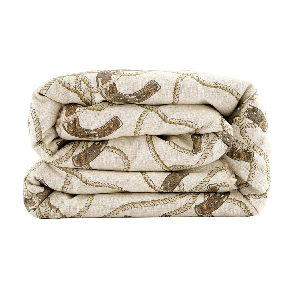 Pierre Equestrian Cotton Sateen Teddy-Backed Throw TP2486TH-OS-OC