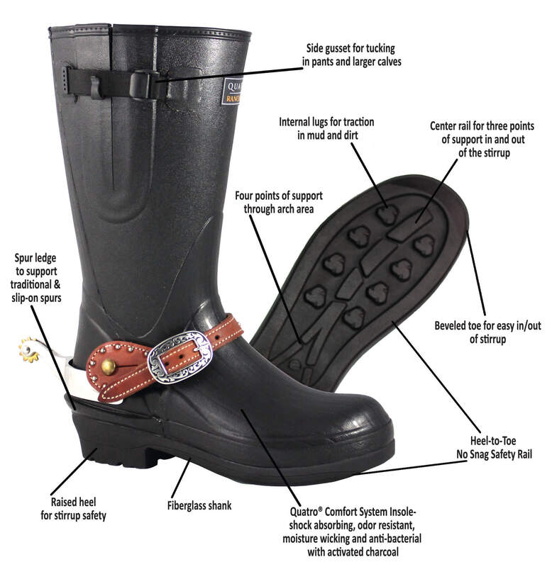 FQR1 - Men's - 16" Quatro Ranchero Insulated Waterproof Soft Toe - Black