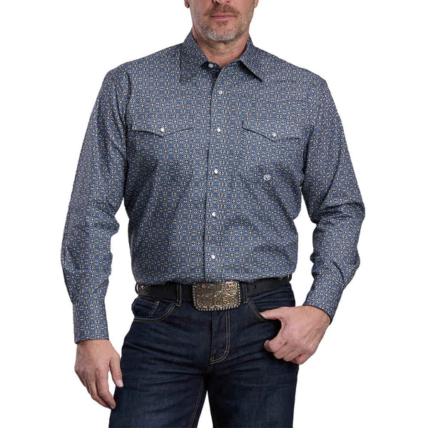 Roper Men's Amarillo Long Sleeve Snap Shirt in Grey 03-001-0225-1025