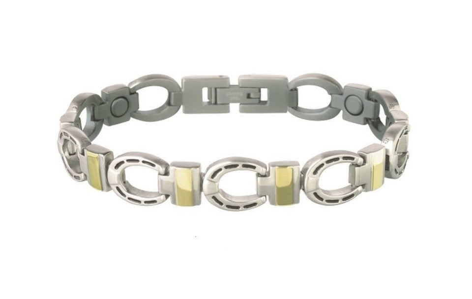 Sabona Western Bracelet Horseshoe Links Magnetic Accents 227