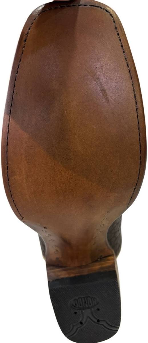 HONDO BOOTS MEN'S BULLHIDE WESTERN BOOTS - BROAD SQUARE TOE 2508
