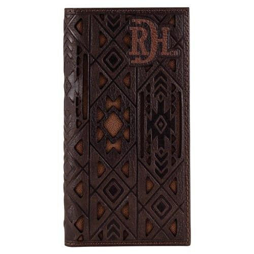 Red Dirt Men's Brown & Tan Inlay Aztec Rodeo Wallet 2510138767