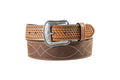 3D BELT CO MEN'S BASKET WEAVE BOOT STITCH BELT D100021447