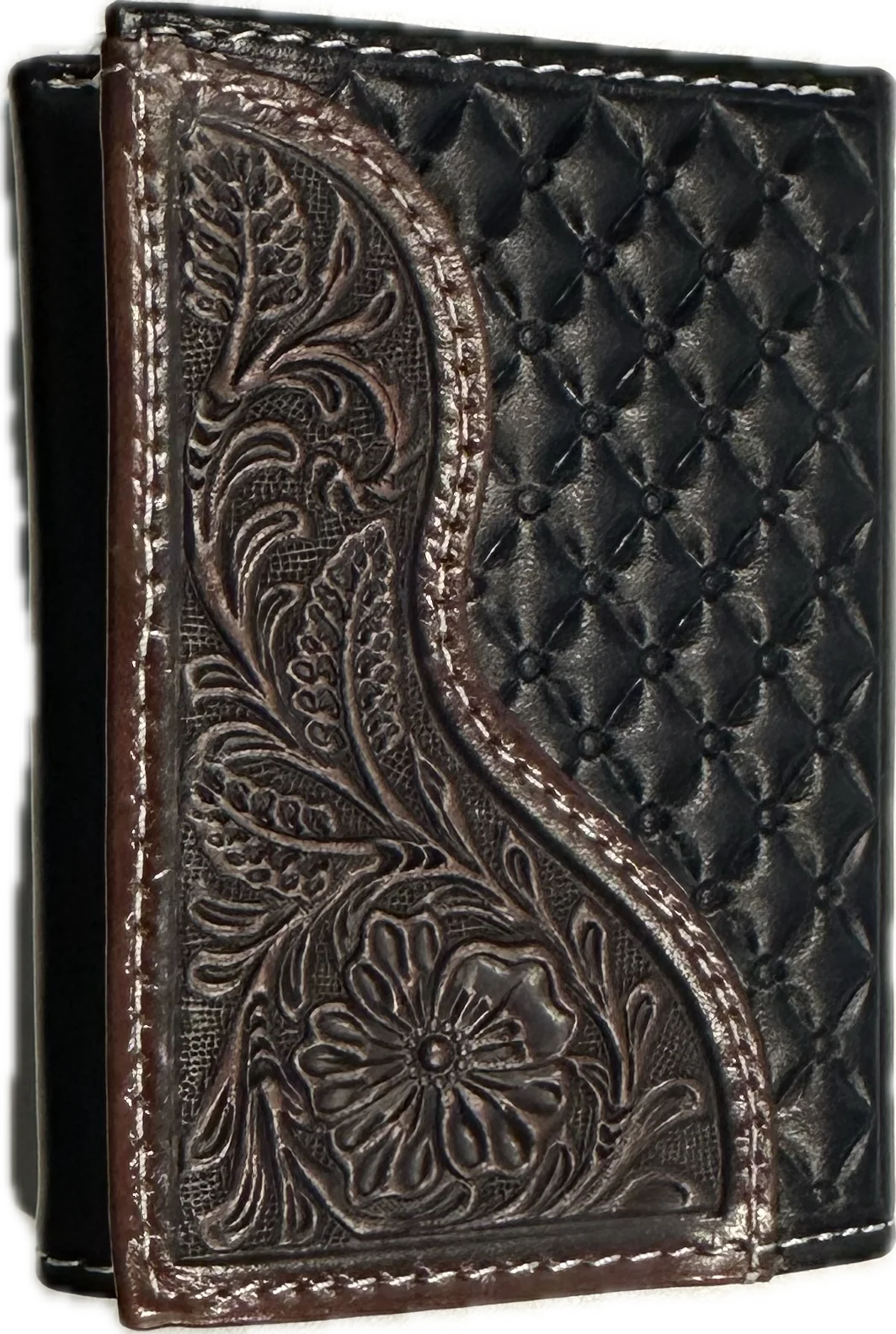 NOCONA TRI-FOLD WALLET FLORAL OVERLAY - N500046802