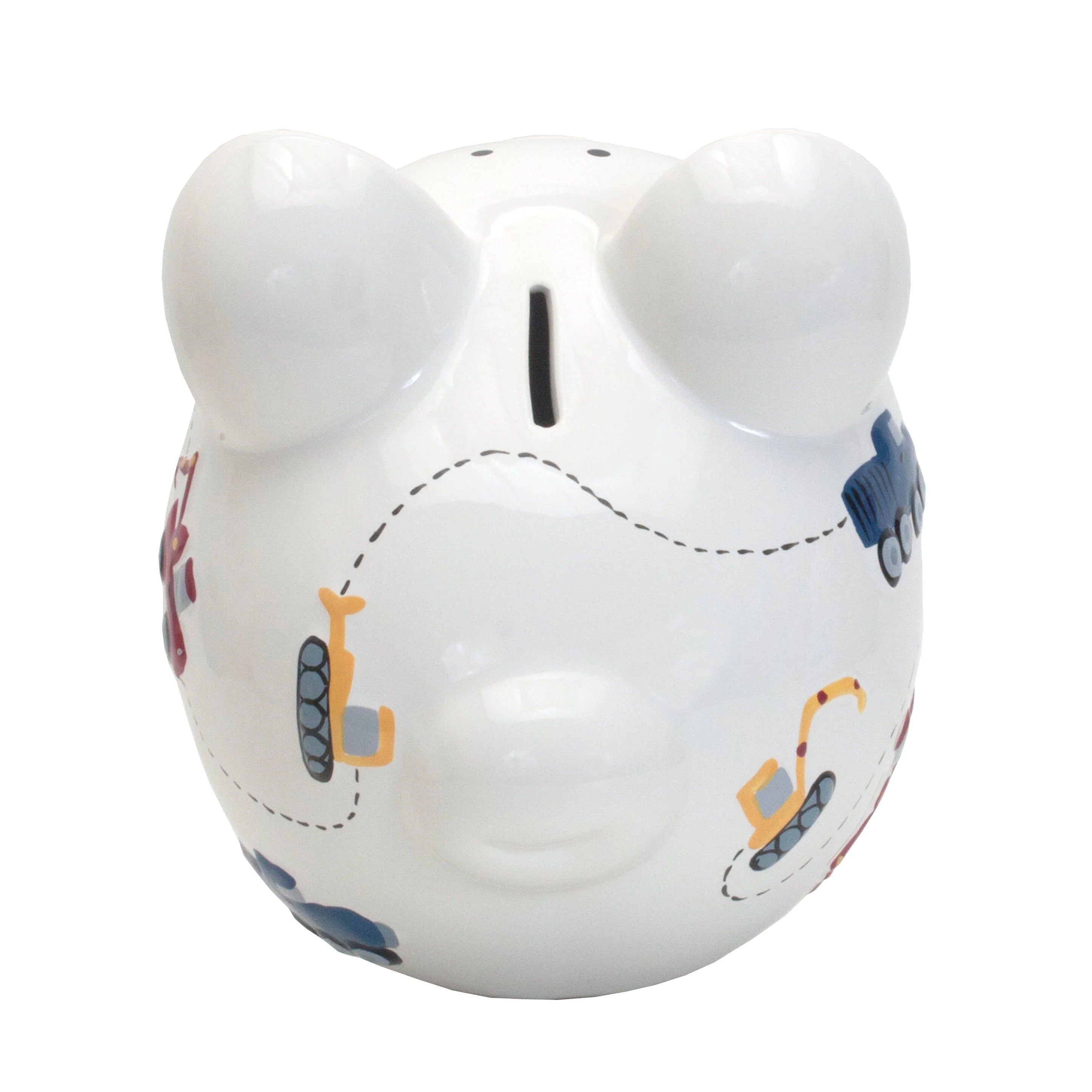 White Construction Large Piggy Bank 3617WH