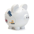 White Construction Large Piggy Bank 3617WH