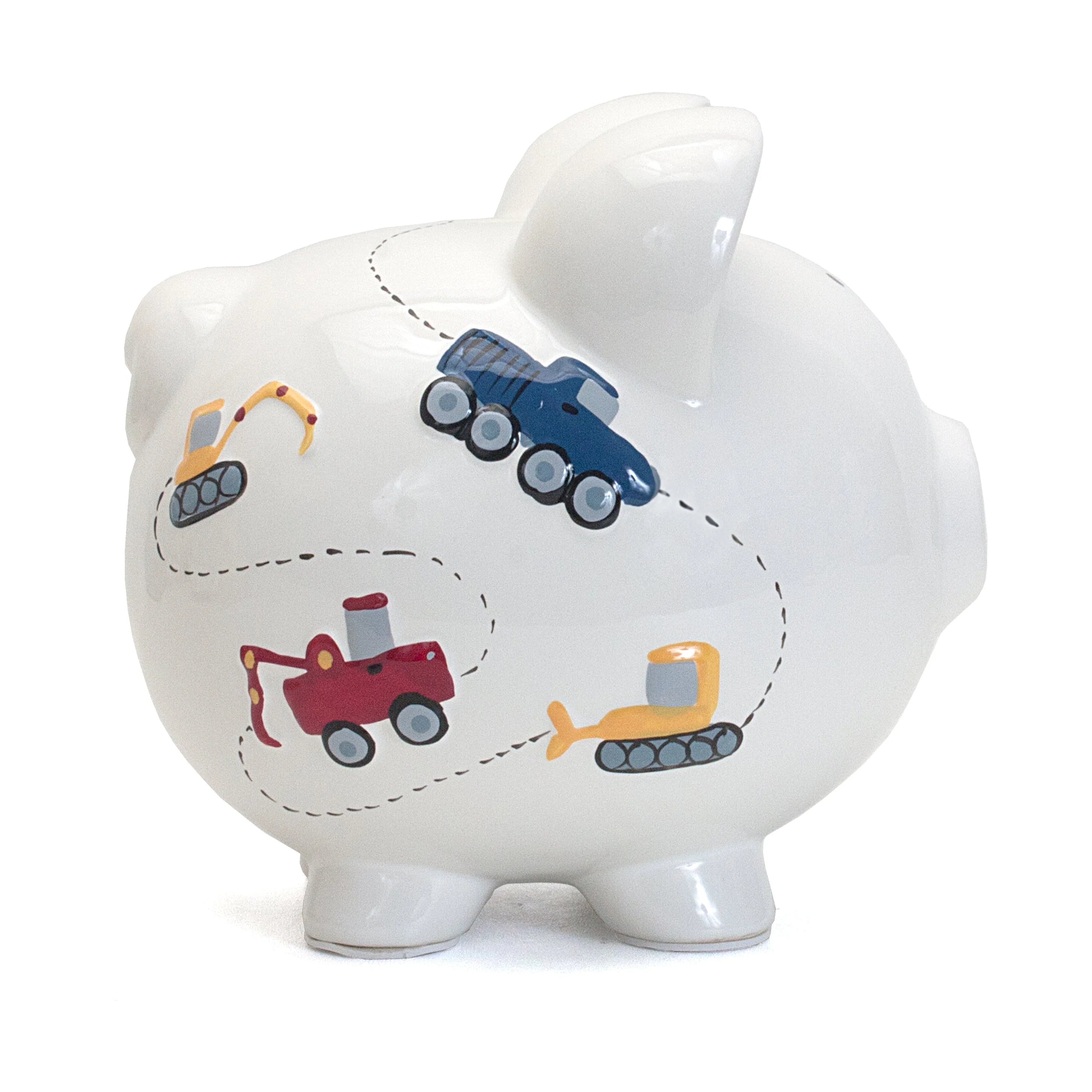 White Construction Large Piggy Bank 3617WH