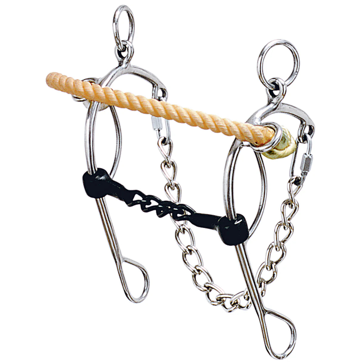 Hackamore with 5" Sweet Iron Combination Mouth Gag 25-1074