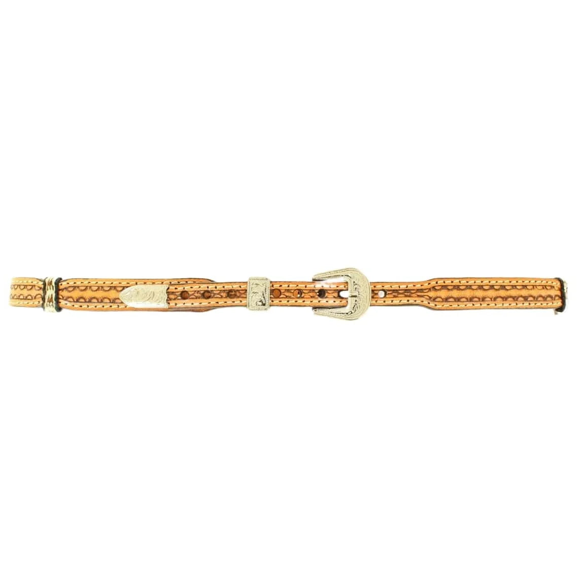 M&F Leather Tool Scalloped Tan Hatband 0204408